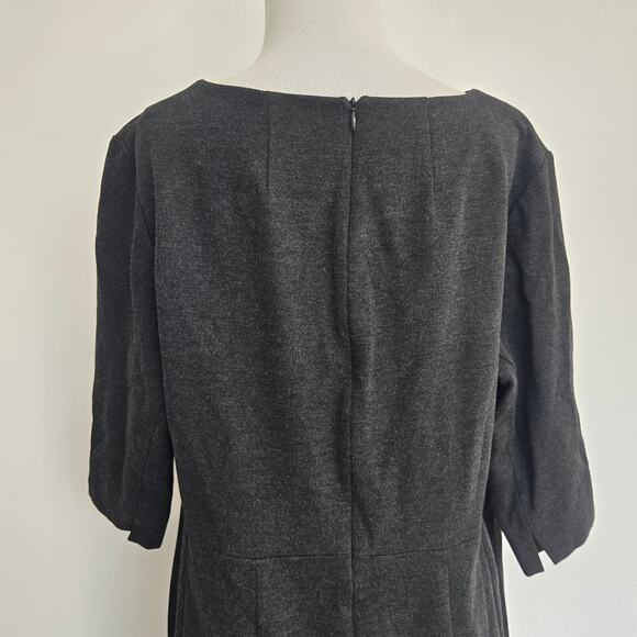 MM LaFleur Mona Plus Sized Dress Gray Modest Professional Stretch Ponte Women 2X - Picture 7 of 11